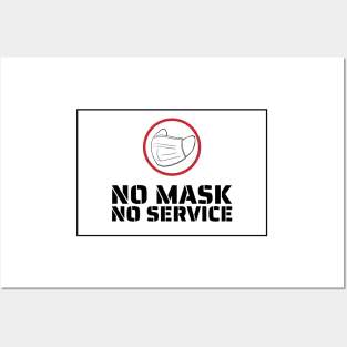 No Mask No Service Posters and Art